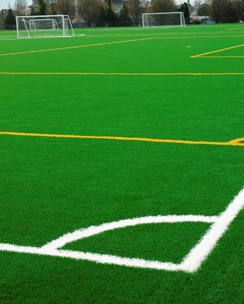 commercial artificial turf soccer field